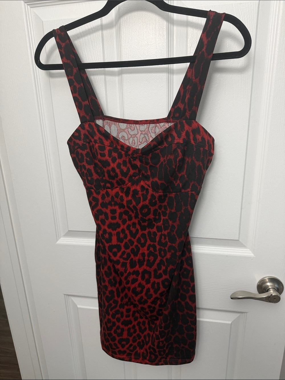 RED CHEETAH PUNK ROCK DRESS!  Super stretchy and so much fun to rock!